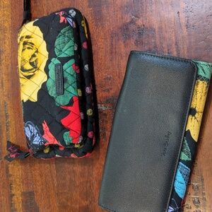 Vera Bradley Havana Rose Wallet and Cosmetics Pouch *Read*